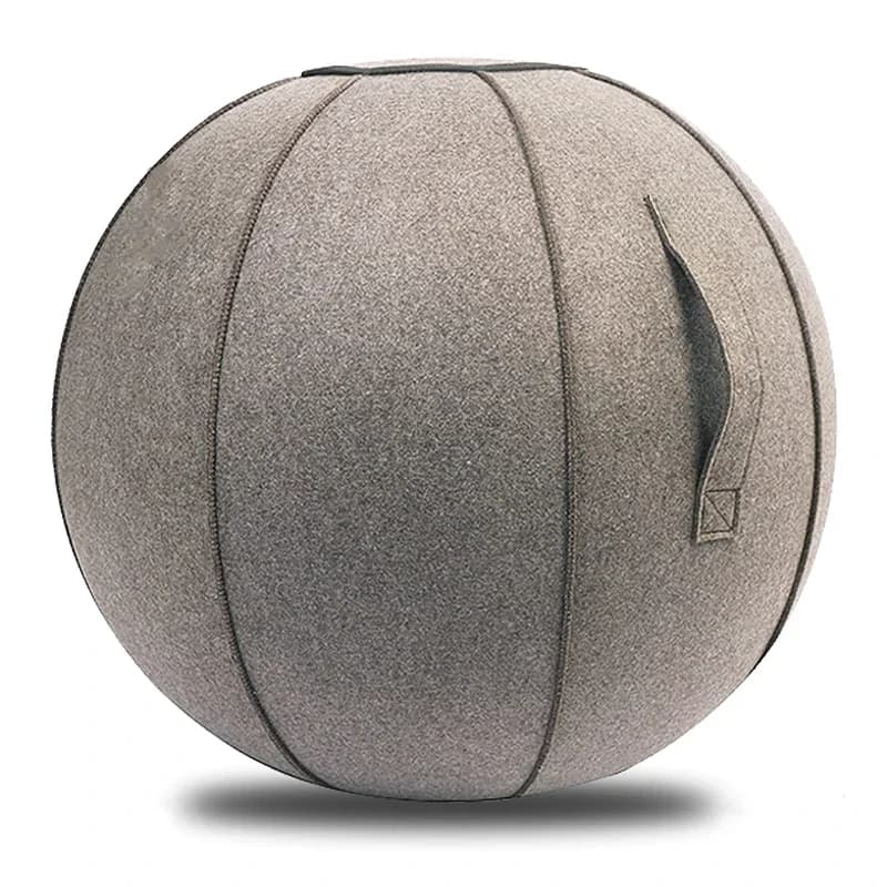Balle d'exercice de yoga pour le bureau et la maison, entraînement musculaire, fitness assis, chaise avec couvercle, 25 ", entraînement, pompe et poignée