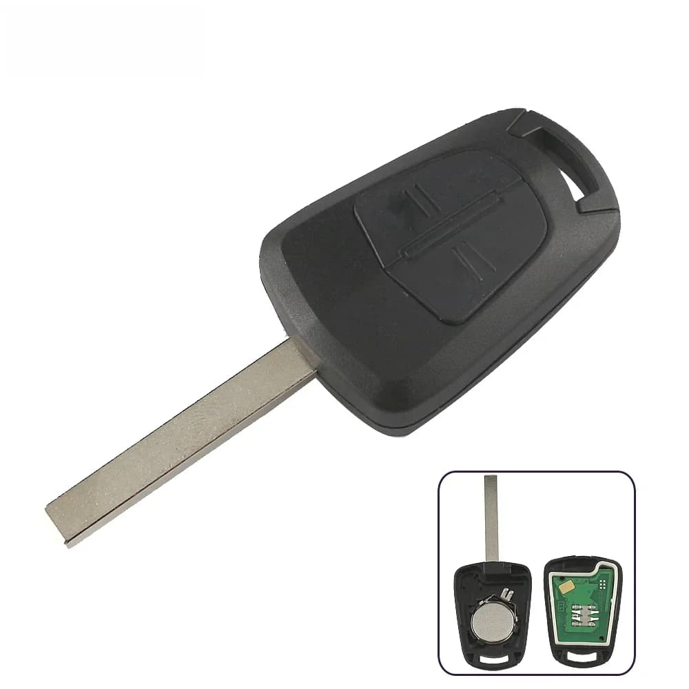 YIQfeast-Clé de voiture à distance à 2 boutons, Opel SachCorsa D 2007-2012 Meriva B 2010-2013 Astra H 2004-2009 Zafira B 433Mhz PCF7941