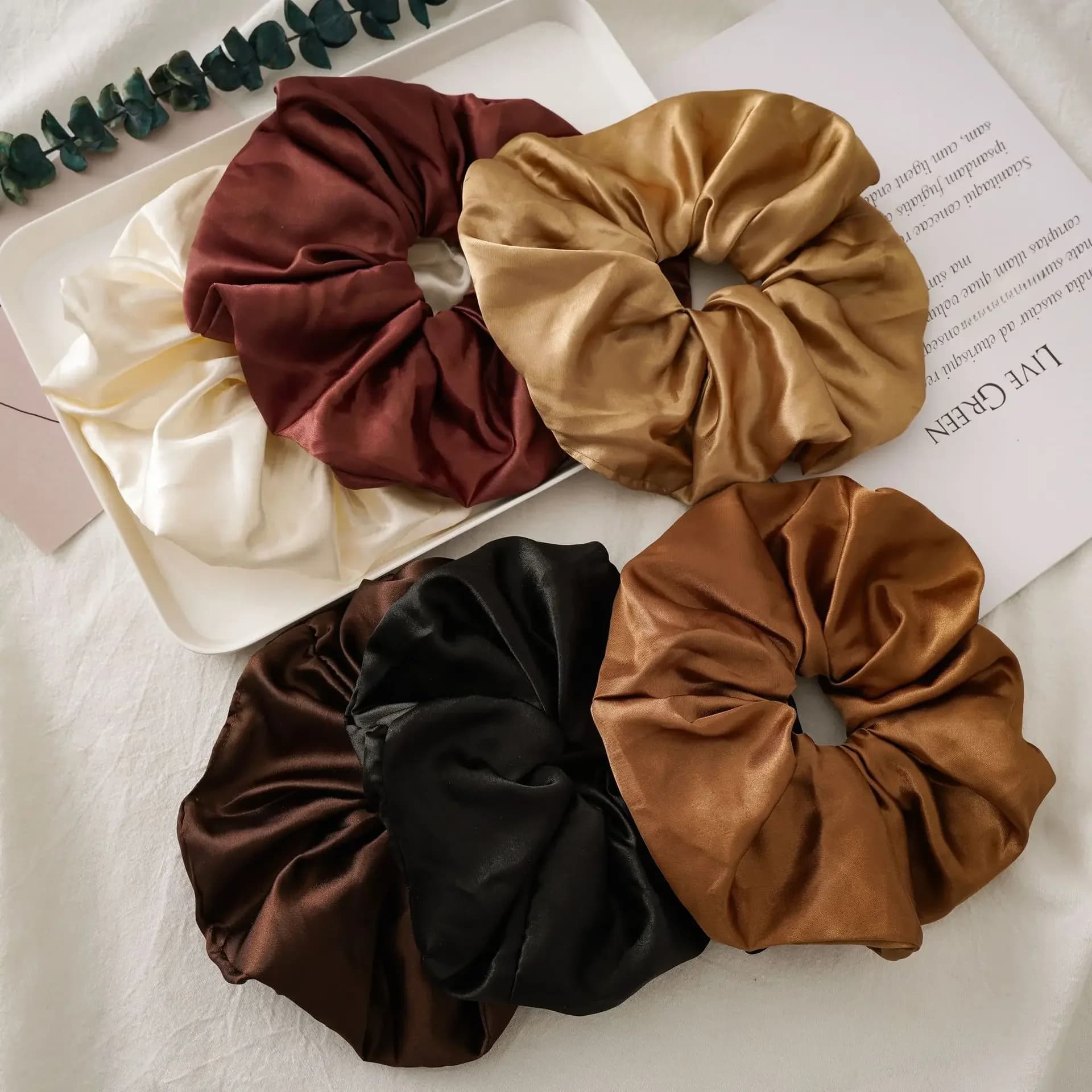 Femmes élastique Jumbo surdimensionné pas cher Satin XXL Scrunchie élastique cheveux gomme filles doux queue de cheval cheveux cravates grande corde de cheveux chapeaux