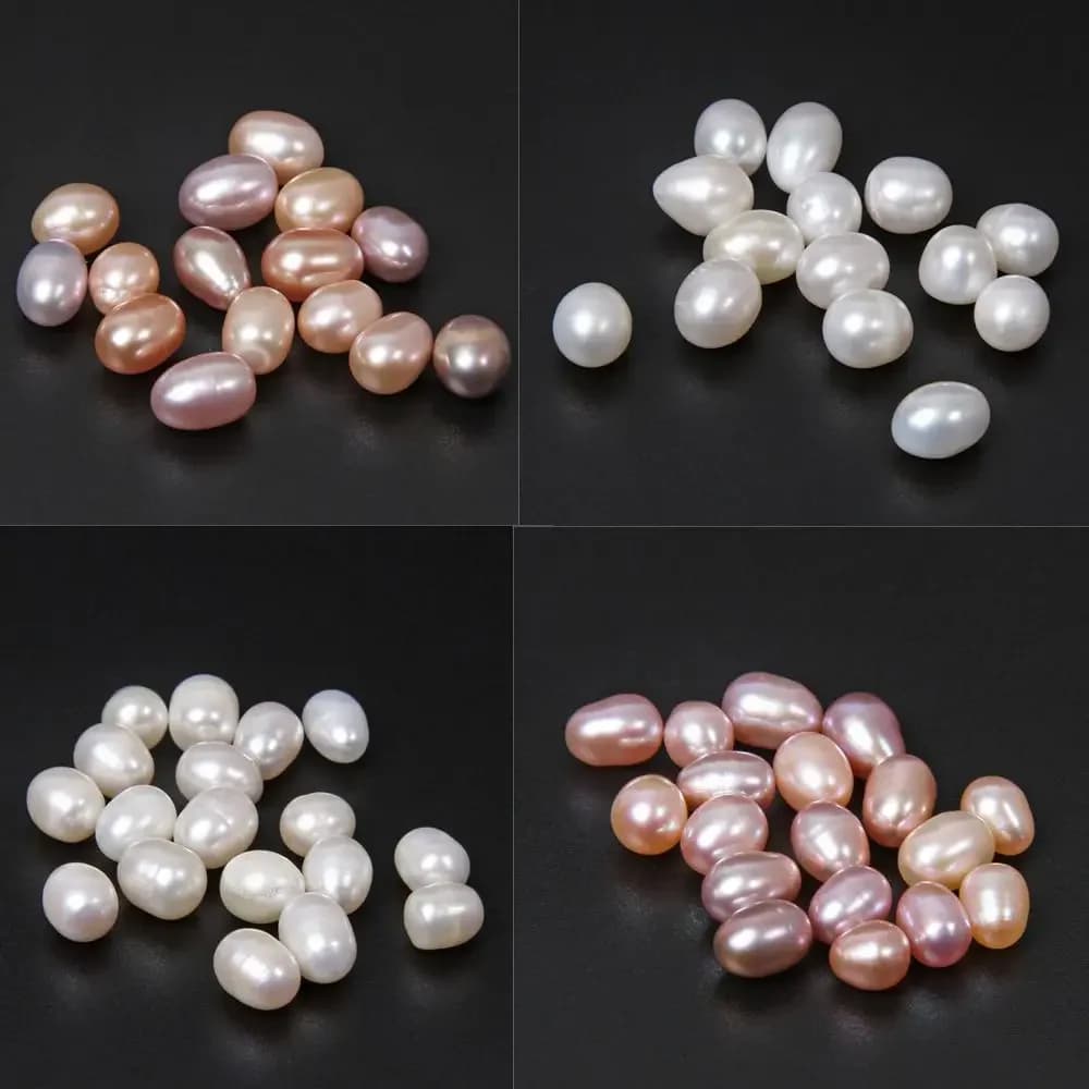 Perle d'eau douce en forme de riz non percée, perle naturelle sans trou, bijoux de décoration, accessoires de bricolage exécutifs, 3-10mm