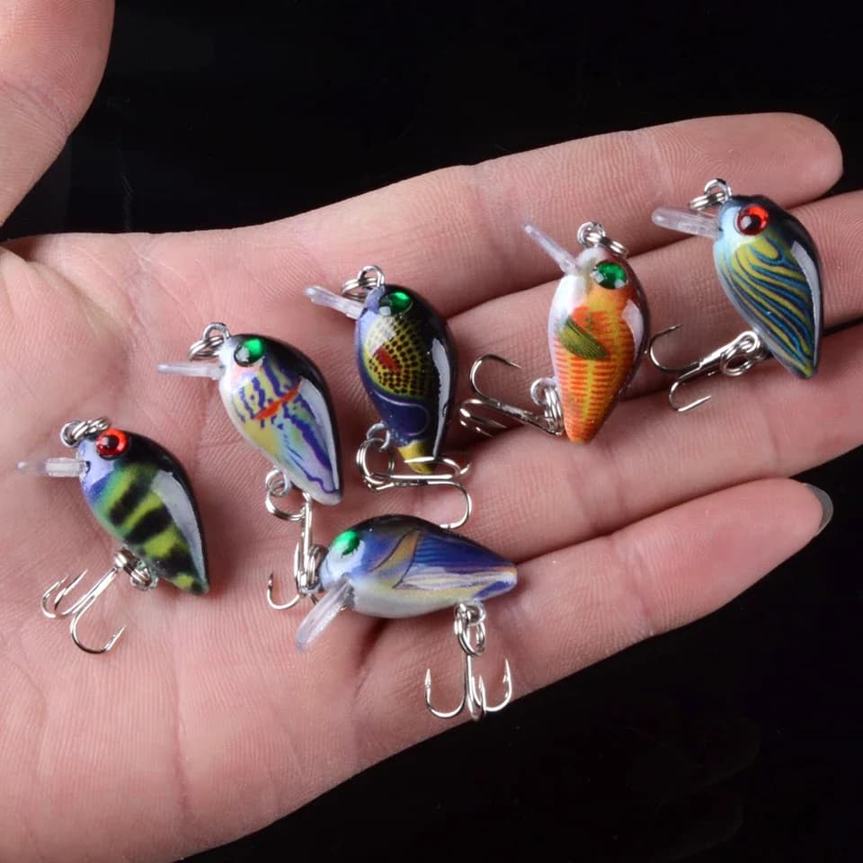 Mini leurre méné rigide avec yeux 3D, appât artificiel idéal pour la pêche au brochet ou au bar, crankbait, 2.6cm, 1.2g, nouvel arrivage, 1 pièce