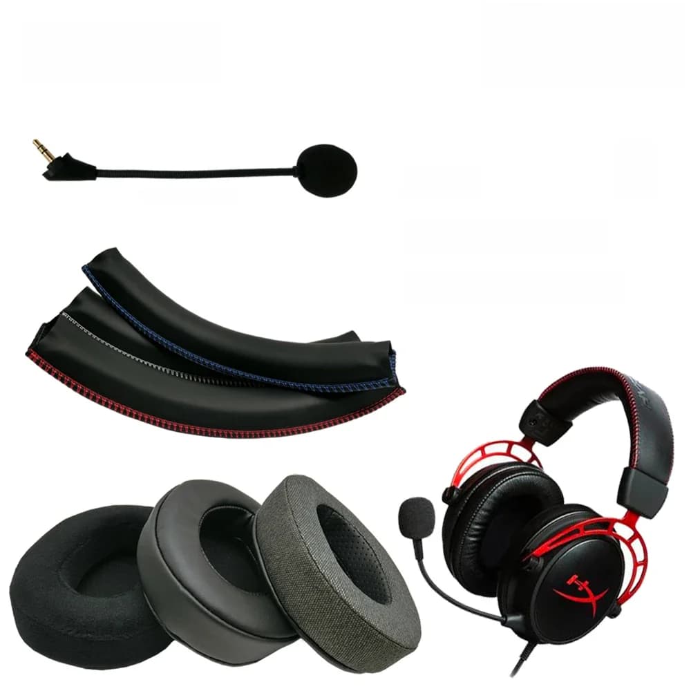 Pièces de rechange épaisses pour HyperX Cloud Alpha, S, coussinets d'oreille pour casque, pare-chocs, micro, bandeau, protège-oreilles