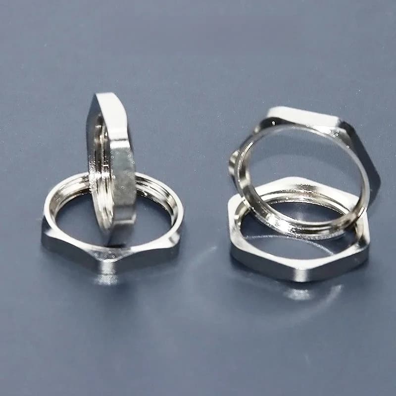 Écrou hexagonal en laiton nickelé M20 * 1.5, 10 pièces, écrou fin, pas de 1.5mm, M5-M63, M16, M22, M25, M32, M40, M12, M14, M24