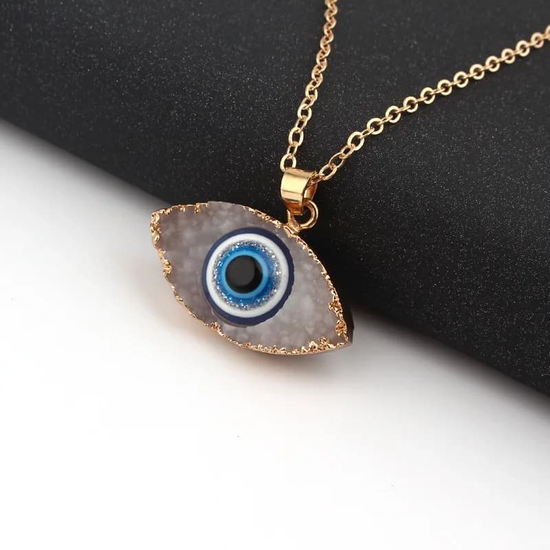 Collier Vintage avec pendentif mauvais œil turc pour femmes, chaîne de clavicule à la mode, bijoux de fête Boho