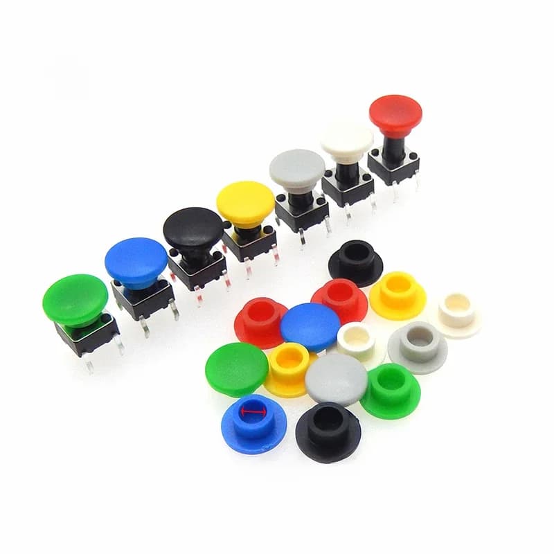 Capuchon de bouton-poussoir Tactile A29, 50 pièces, diamètre du chapeau 8mm, trou intérieur id 3.1/3.2/3.4mm pour Micro-interrupteur Tactile 6x6mm