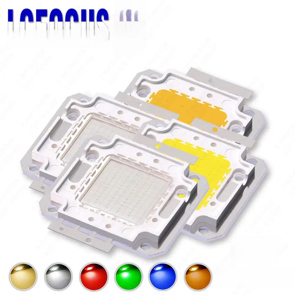 Puce LED 12V 24V 10W 20W 30W 50W blanc chaud blanc naturel blanc froid rouge vert bleu jaune COB adapté aux projecteurs et projecteurs