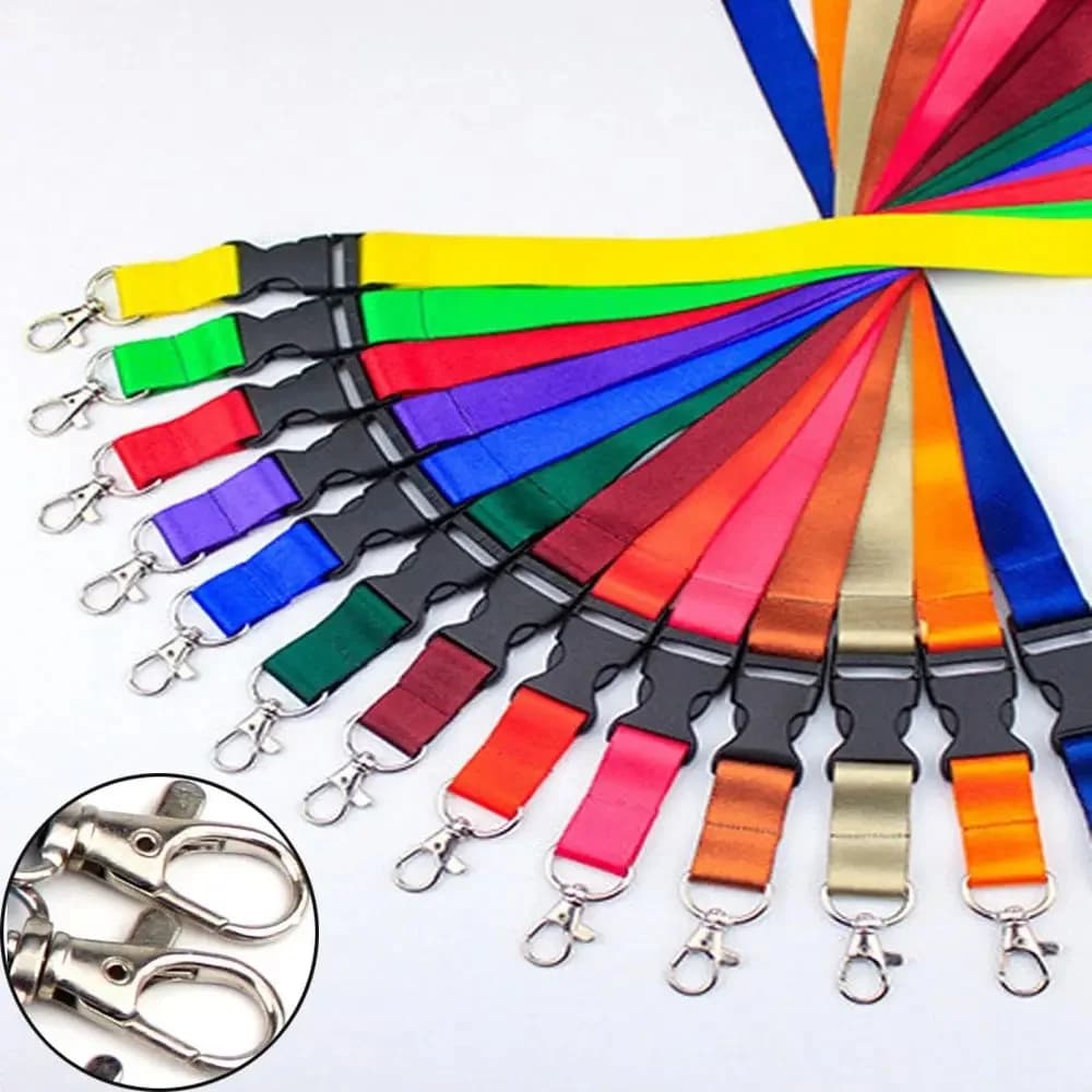 Lanière en tissu imprimé pour badge, porte-carte d'identité, clip de sangle de cou, sangles de cou pour téléphone portable, fournitures de bureau et scolaires, 1PC, nouveau