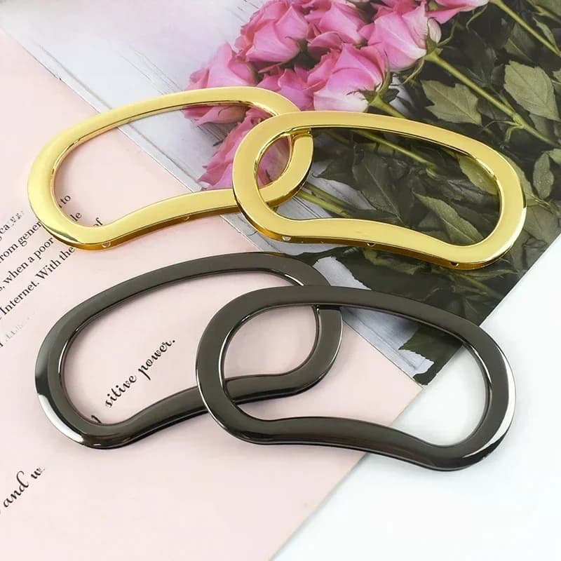 2/4/10pcs Anneaux Ovales En Métal Sac Poignées Sacs Oeillet Cadre Baiser Fermoir Embrayage Accessoires de Matériel De Sac À Main En Cuir BRICOLAGE Artisanat