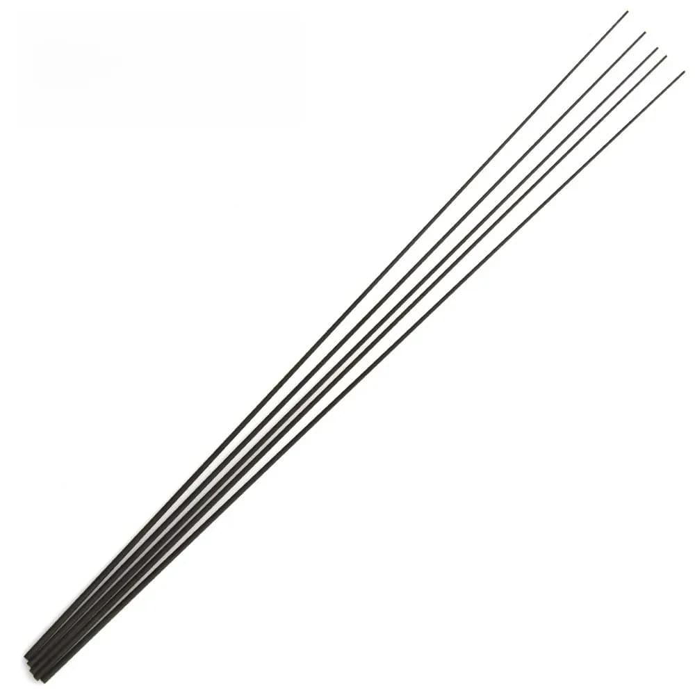 LureSport 5 pièces 10 pièces 32 cm Embout de canne en carbone massif non peint, composants de construction de canne, accessoires de réparation de canne à pêche, accessoires de bricolage