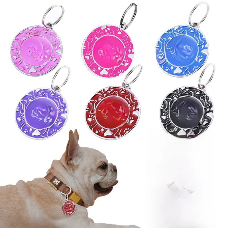 Étiquette d'identification de chien de compagnie gravée gratuitement, étiquette d'identification personnalisée pour chat et chiot, accessoires de collier de chien de compagnie, étiquettes de nom