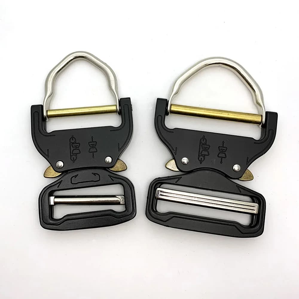Boucle de ceinture tactique en métal à dégagement rapide, 38mm/50mm, utilisée pour les ceintures, sacs à dos, étuis d'entraînement militaire de chasse