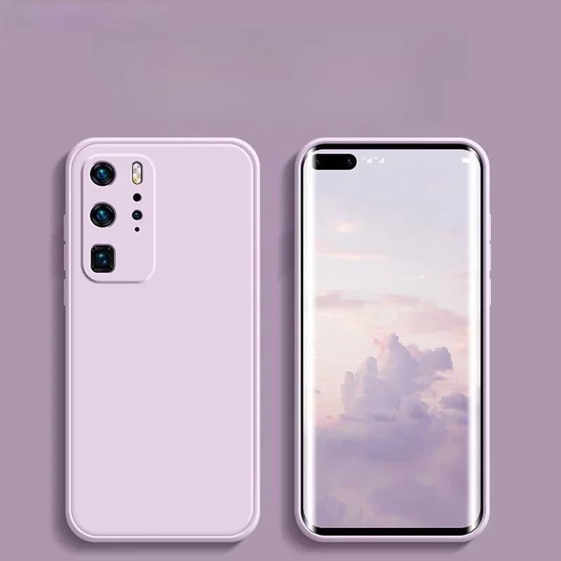 Coque de téléphone portable en silicone liquide mince, étui de protection souple pour appareil photo de luxe, pour Huawei P10 P20 P30 P40 Pro Plus Lite 4G 5G P40Pro
