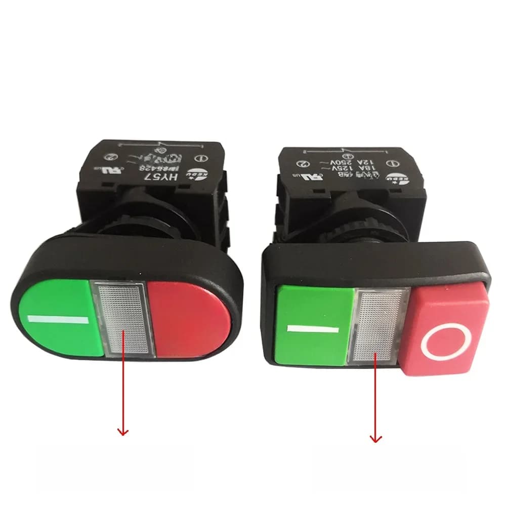KEDU HY57 – interrupteur à bouton-poussoir mécanique autobloquant, pour perceuse magnétique 12a/250V 18a/125V 1NO 1NC 4 bornes