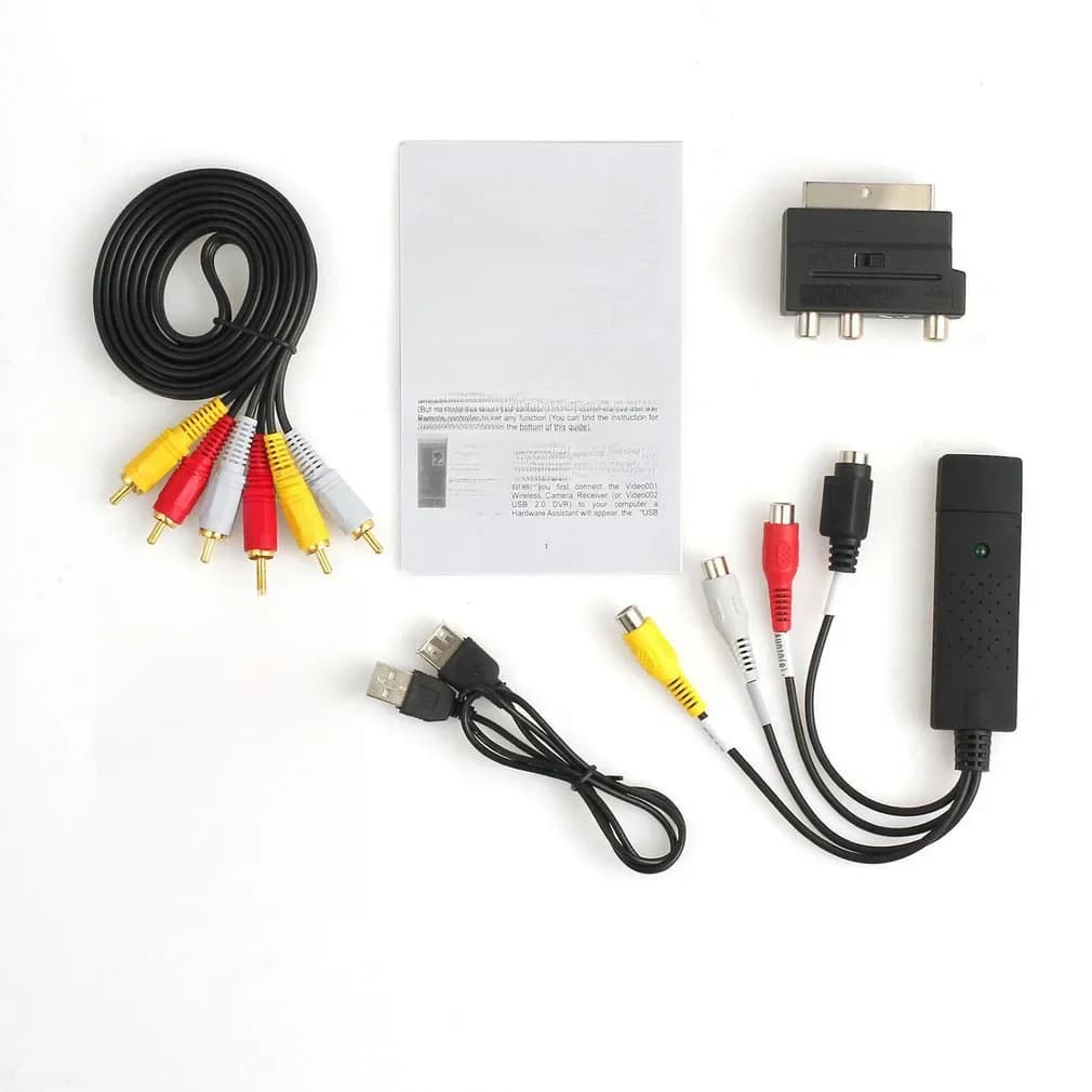 Convertisseur USB 2.0 VHS vers DVD, convertit la vidéo analogique en format numérique, carte d'enregistrement et de capture audio et vidéo DVD VHS, adaptateur PC de qualité.