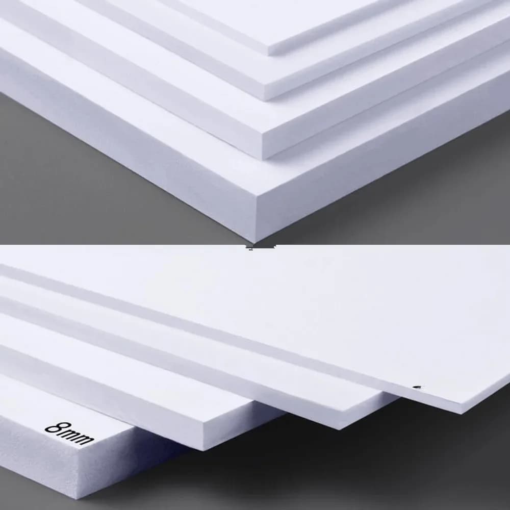 Panneau en mousse PVC blanc/noir, 300x200mm, 5 pièces, pour bricolage, matériaux de construction, modèle fait à la main, matériau exécutif, plastique plat