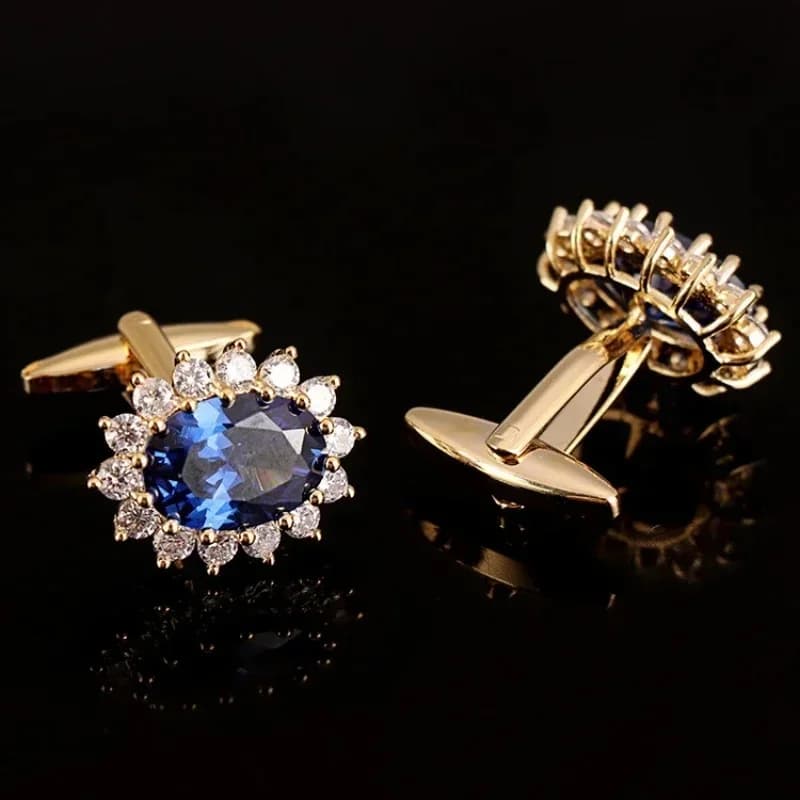 Boutons de manchette de luxe en cristal strass pour hommes, boutons de manchette pour chemise française, Banquet d'affaires, Cocktail, cadeaux d'anniversaire de mariage