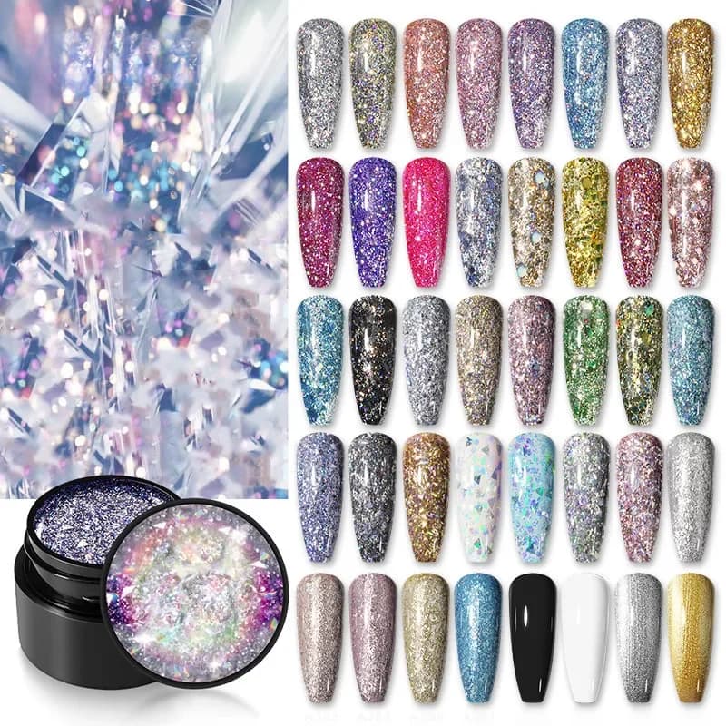 ROSALIND vernis à ongles Gel vernis Semi-permanent UV paillettes peinture brillant Gel Base manteau conseils Poly Kit pour décorations Nail Art