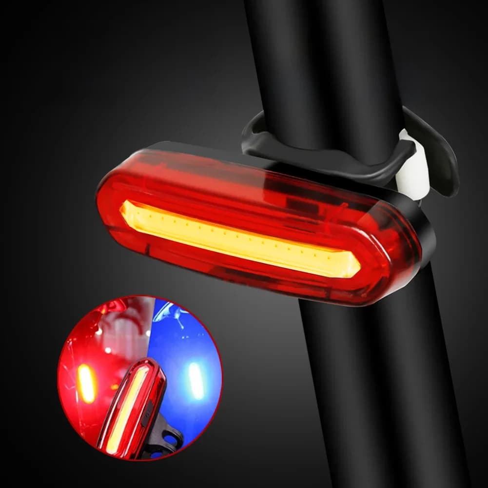 Feu arrière de vélo vtt, voyant de sécurité avant/arrière à LED, Rechargeable par USB, pour casque de vélo