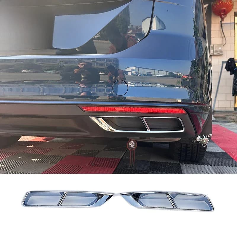 Bande décorative chromée pour pare-chocs arrière d'échappement VW Passat B8.5, accessoire ABS décoratif chromé 2020 2021 2022 2023 Passat B8.5