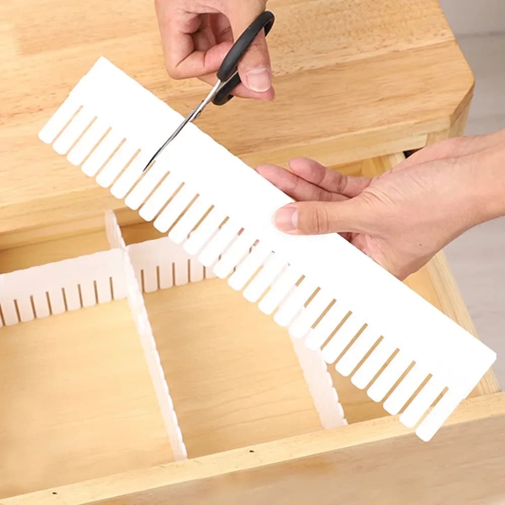 Séparateur de tiroir réglable, 5 pièces, étagères de rangement, bricolage, planche de séparation combinée gratuite pour la maison, chaussettes de maquillage, organisateur de sous-vêtements
