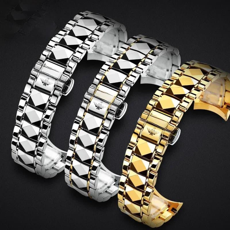 PINKE-Bracelet de Montre en Acier Inoxydable, Tungstène Solide Premium, 20/22/24mm