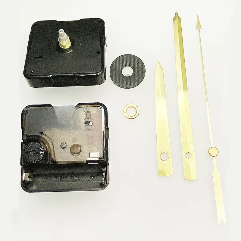 Mécanisme d'horloge murale silencieux en plastique 6168S avec axe de vis de 6 mm et 9 mm, aiguilles et mouvement à quartz à balayage pour bricolage