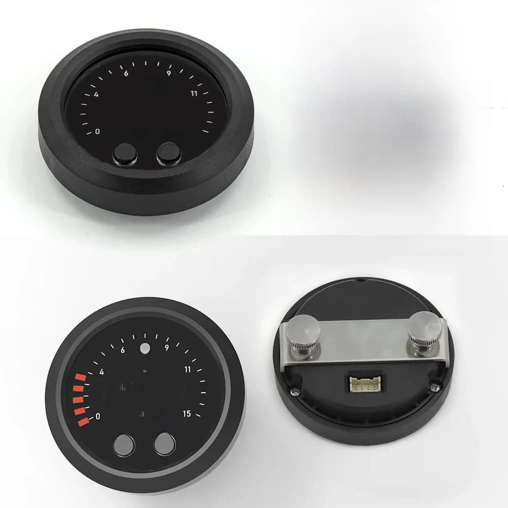 Manomètre électronique Ultra-fin universel 12v/24v, avec capteur 1/8 npt, compteur de pression d'huile, affichage rouge numérique 0-15psi