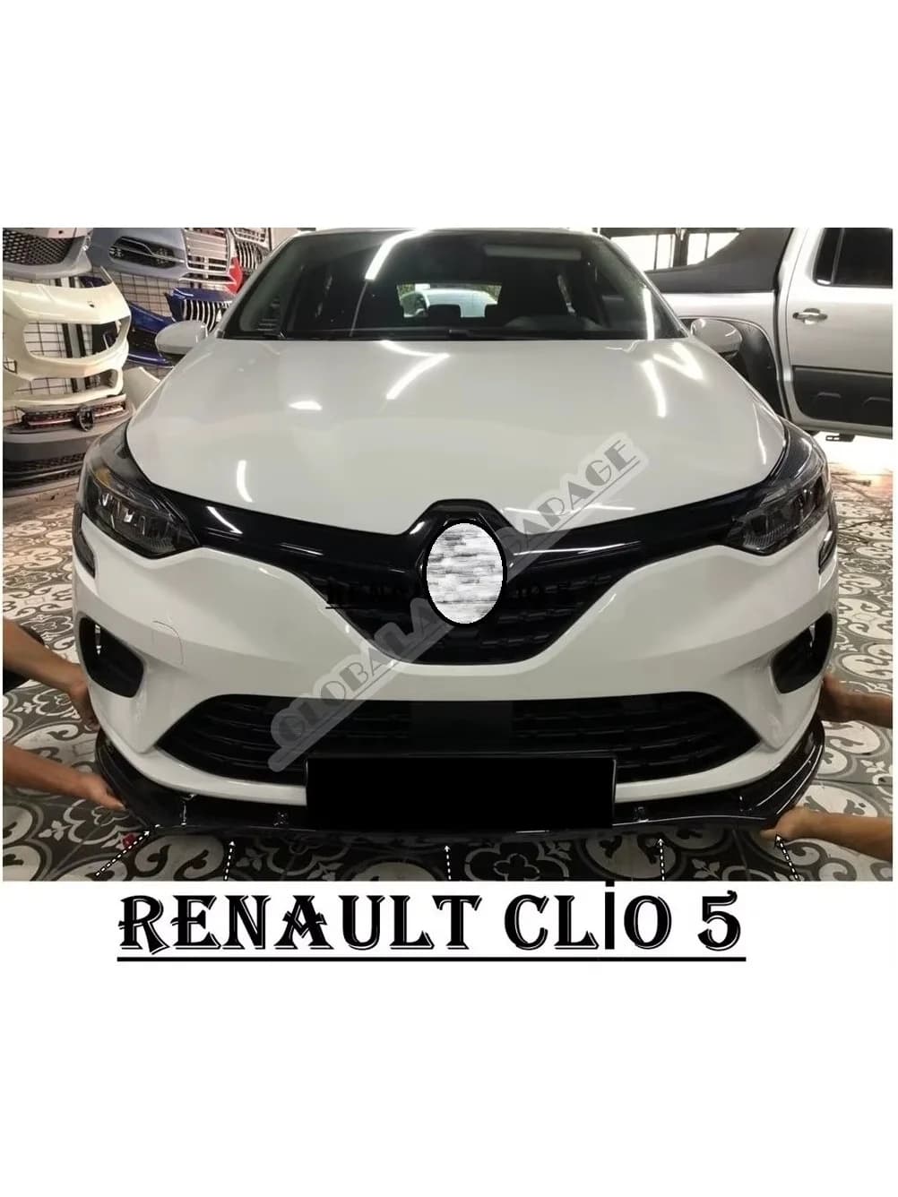 Pare-chocs avant universel pour Renault Clio 5, pare-chocs Spomicrophone, garde-boue, séparateur, diffuseur, piano noir, accessoires de rêves, Jules 2019, 2020, 2021