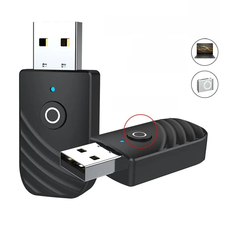 Grwibeou sans fil USB Bluetooth 5.0 transmetteur Audio récepteur 3in1 adaptateur pour TV PC voiture USB Dongle