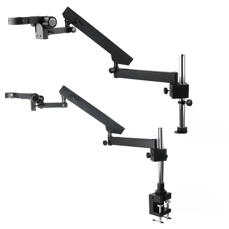 Support de mise au point de 76mm, bras articulé, pince à pilier de 32mm, support de Microscope pour laboratoire, Microscope binoculaire trinoculaire stéréo industriel
