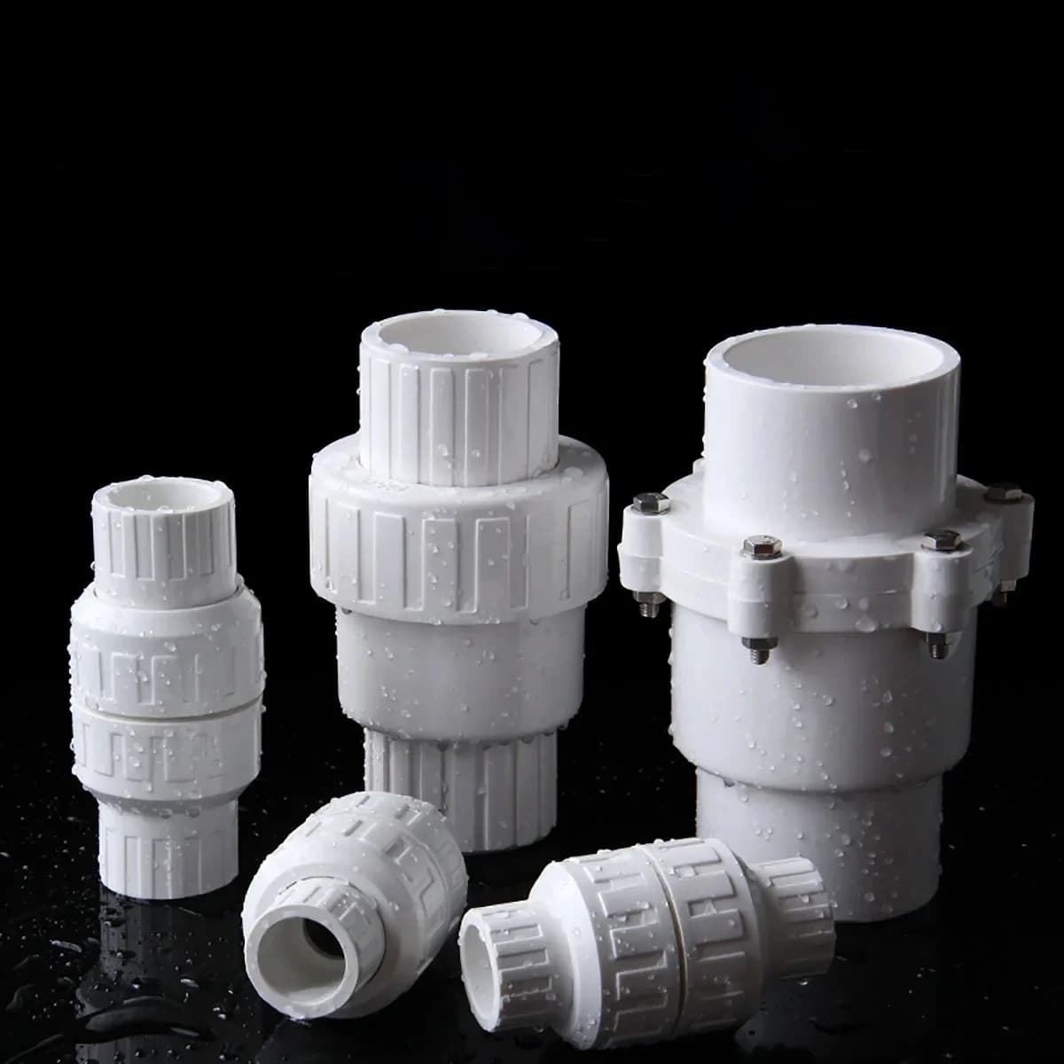 Valve anti-retour verticale en PVC, 1 pièce, 20 ~ 63mm, raccord adaptateur pour tuyau d'eau d'aquarium, jardin, Irrigation