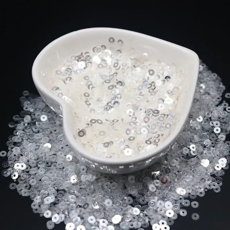 Tasse à paillettes en cristal Transparent, 3mm 4mm 5mm 6mm, plate et ronde en PVC, paillettes amples pour bricolage, accessoires de couture faits à la main 10g