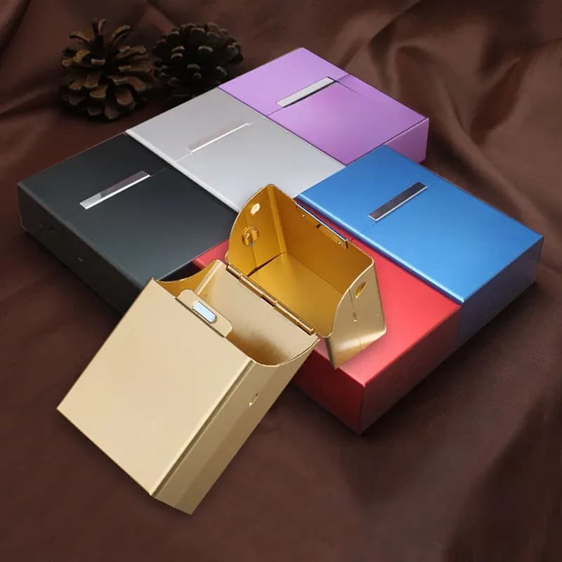 Étui à Cigarettes en aluminium, 1 pièce, porte-tabac, boîte de poche, conteneur de rangement, boîte-cadeau, offre spéciale