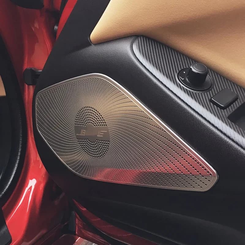 Accessoires de voiture : Cadre décoratif sonore à paillettes pour haut-parleur de toit et de capot avant pour Mazda MX-5 RF MX5 ND 2016-2020