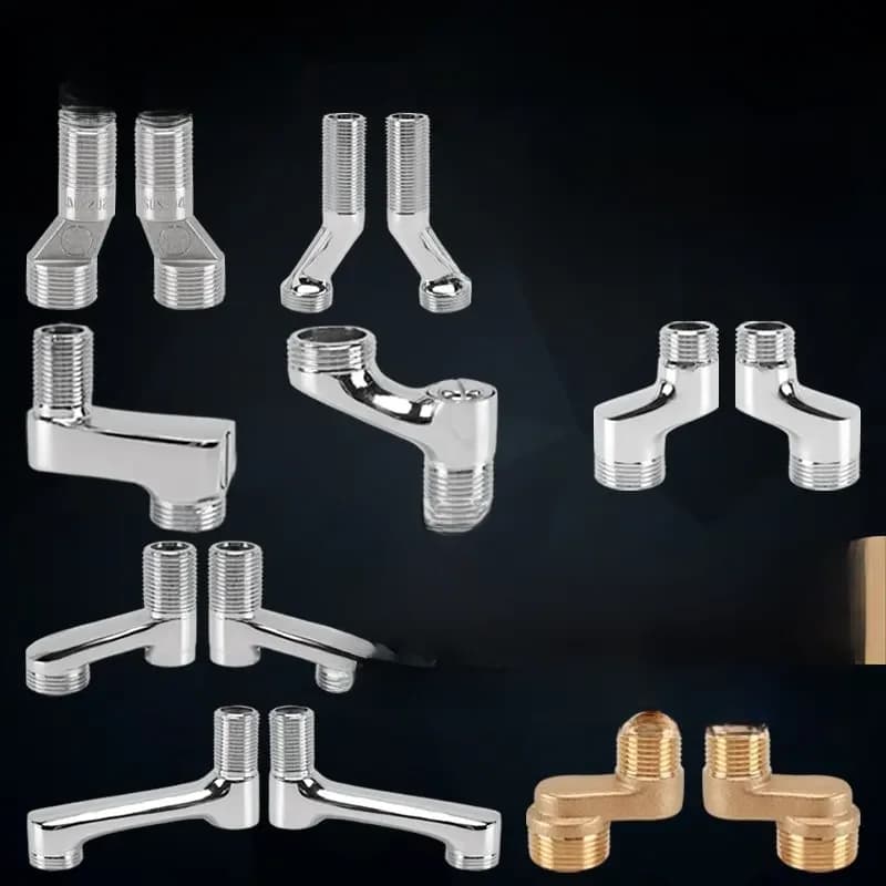 Robinet de douche à pied courbé en forme de fleur, diamètre Variable, Joint de pied courbé allongé, grand coin incurvé, accessoires de pied 1 pièces