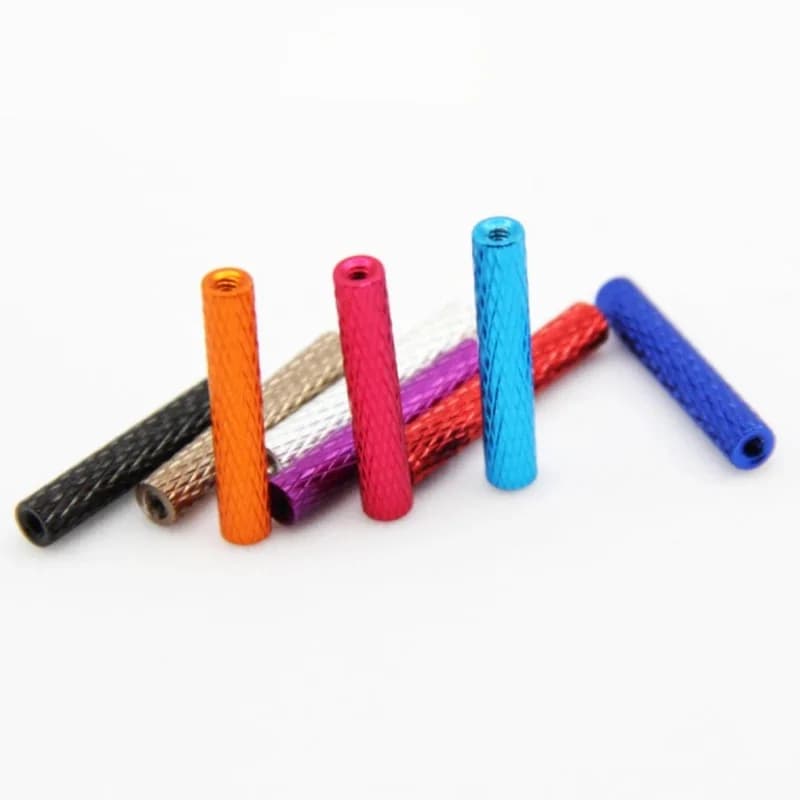 10 pièces M2 * 15/16/20/22/23/25/27/30mm entretoise en aluminium moleté colonne ronde pilier goujon de fixation pour Multicopter RC FPV
