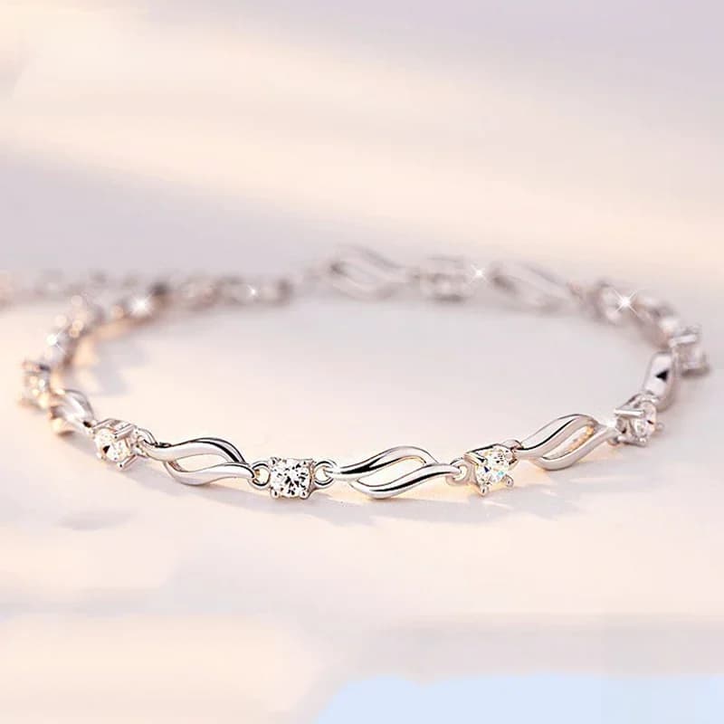 ZDADAN – Bracelet en argent Sterling 925 et cristal pour femmes, chaîne, bijoux à la mode, cadeau