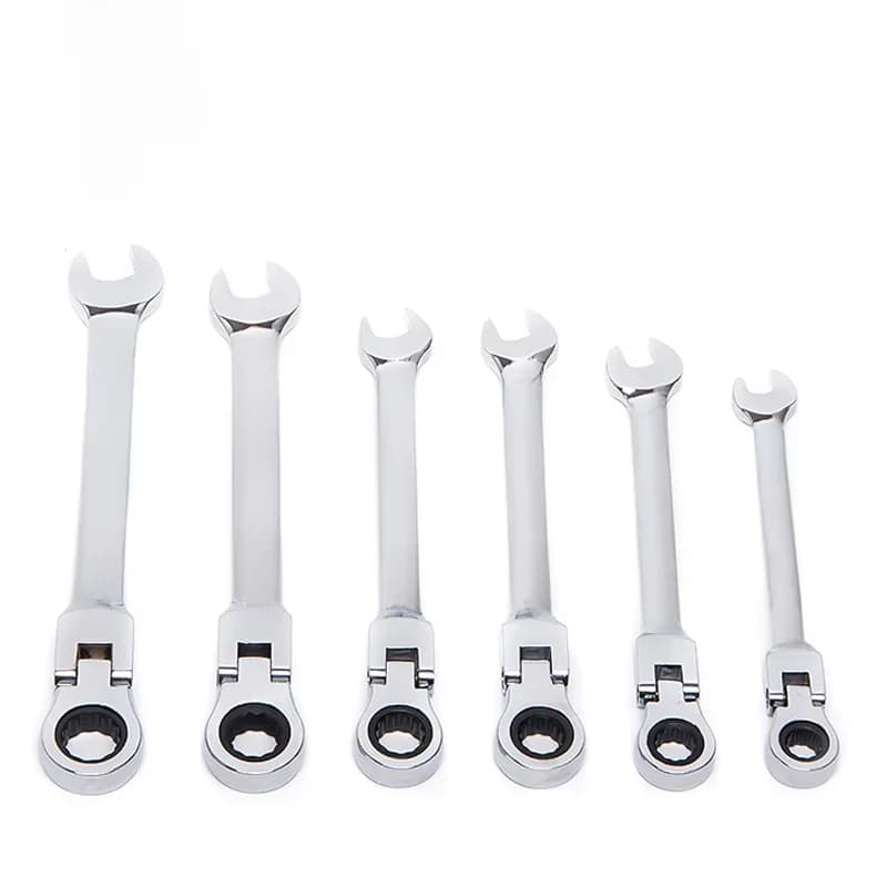 Clé à cliquet universelle flexible à tête réversible pour outils de voiture