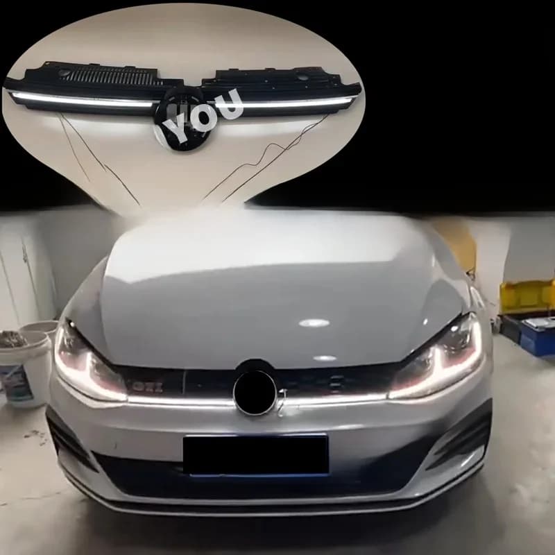 Pour Volkswagen Golf 6 Golf 7 Golf 7.5 Golf 8 GTI Arteon CC : Lampe de calandre avant, phare de pare-chocs avant, modification automobile