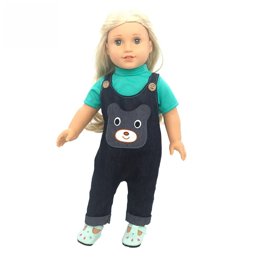 Vêtements pour poupée de 45 cm, accessoires pour poupée américaine, short en jean, manteau en laine, veste, robe, cadeau