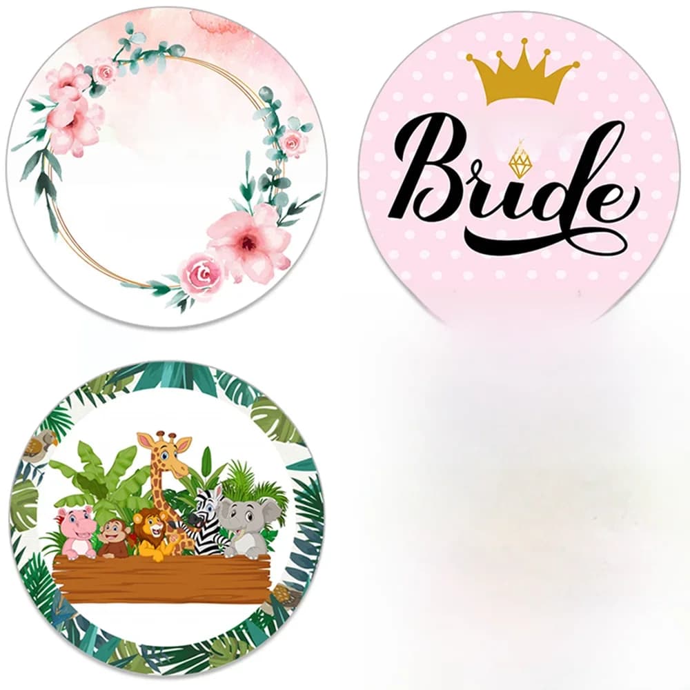 100 pièces, 3cm 4cm 5cm 6cm 7cm autocollant personnalisé et LOGO personnalisé/autocollants de mariage/bricolage PVC/autocollants en vinyle/autocollants personnalisés