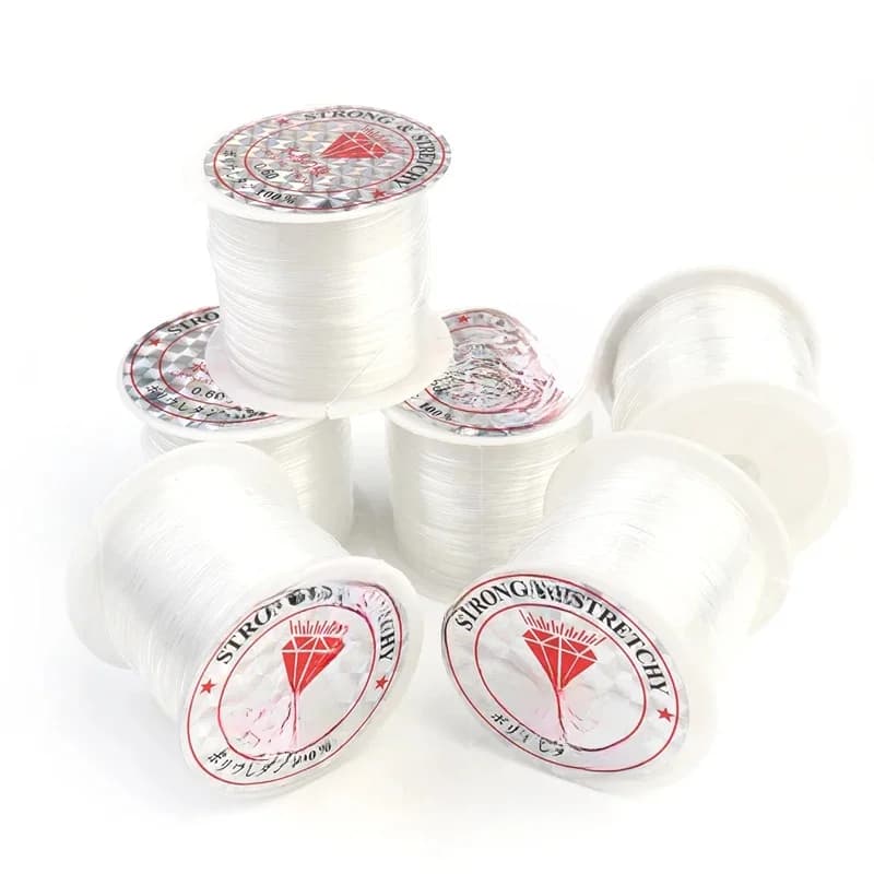 Fil de ligne de poisson en nylon transparent non extensible, ficelle de bain pour perles, fil de rette pour bijoux, bracelet exécutif, 0.2mm, 0.3mm, 0.4mm, 0.5mm, 0.6mm