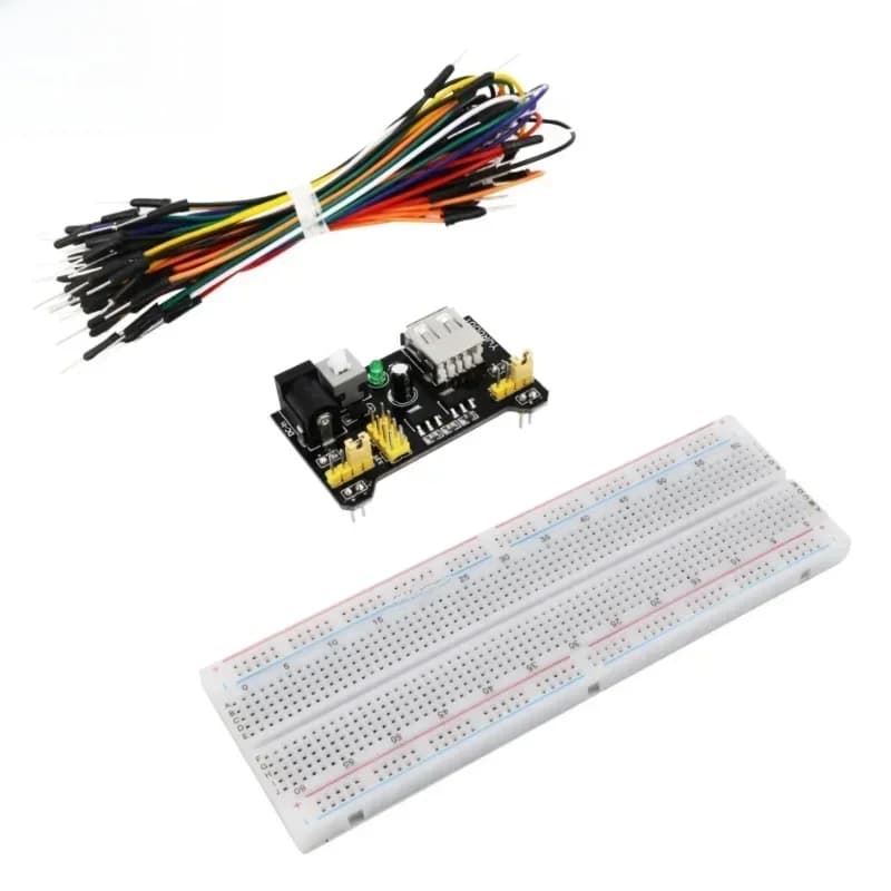 Nouveau Kit de carte PCB Prototype sans soudure MB102 MB-102, 830 points, utilisé pour les connexions de Distribution Arduino Proto Shield