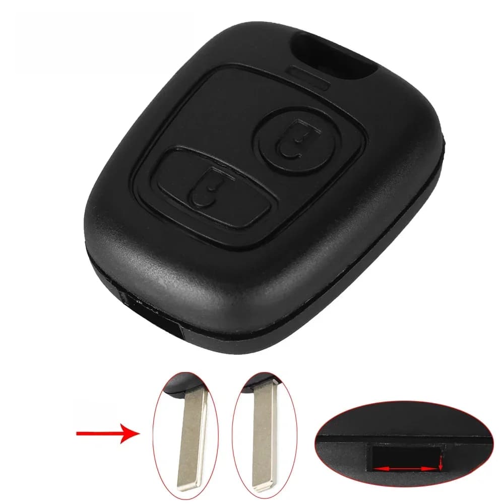 Coque de clé télécommande KEYYOU pour Toyota AYGO, Citroën, Peugeot, sans lame, sans logo, 2 boutons