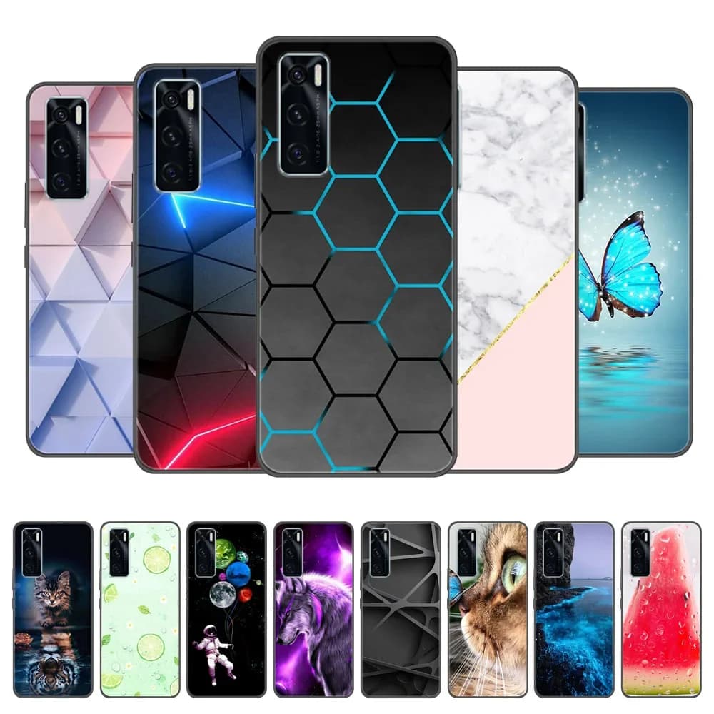 Pour Coque Vivo V20 SE Coque arrière en silicone Coque de téléphone pour Vivo V2022 V2023 V20SE étuis pare-chocs souple Funda pour Vivo V20 SE sac