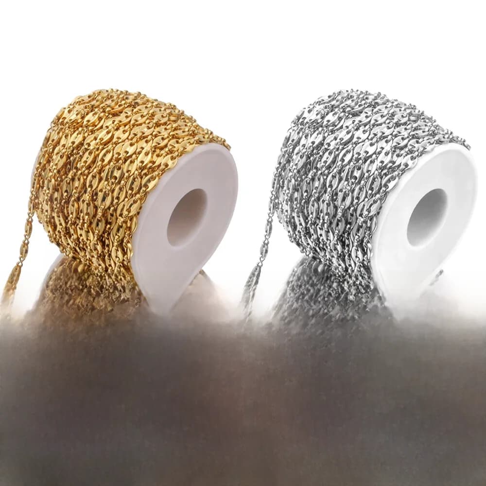 Bijoux Hip Hop en Acier Inoxydable, Pendentifs en Grains de Café, Cochon, Antarctique, Punk, DIY, Exécutif, Fait à la Main, Vente en Gros, 5mm, 1m