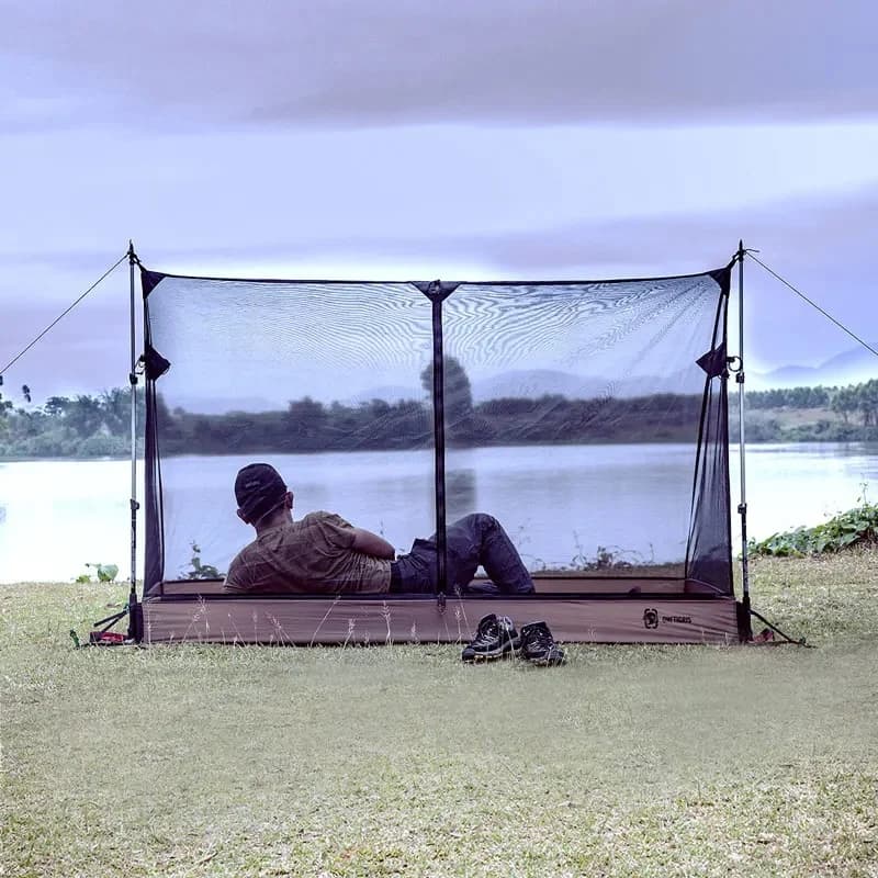 Tente intérieure en maille OneTigris pour 1 personne, abri de camping avec sol imperméable pour la randonnée, les survieistes et la chasse