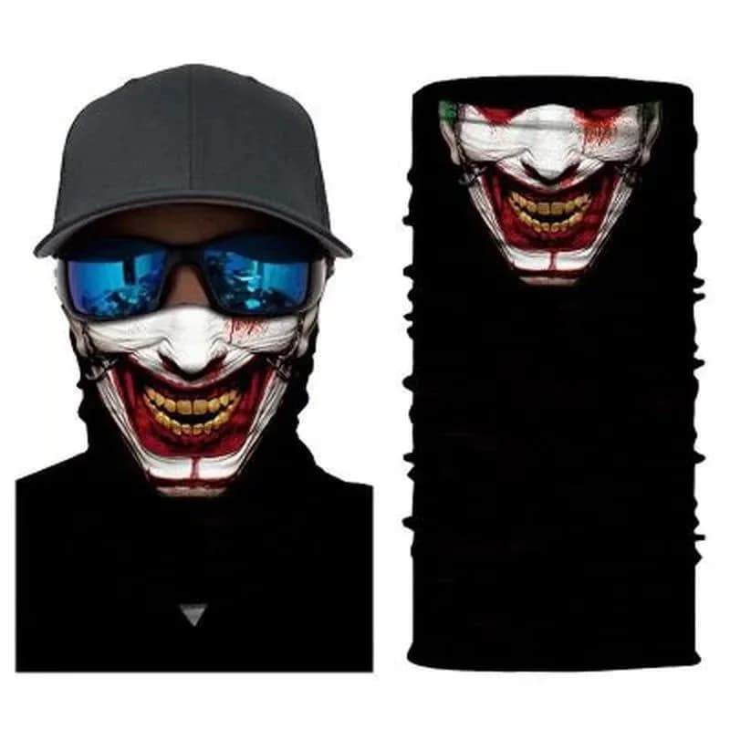 Foulard de cyclisme magique, cache-cou avec tête de mort, masque Joker, Bandana de pêche en plein air, couvre-chef de moto, accessoires de cyclisme
