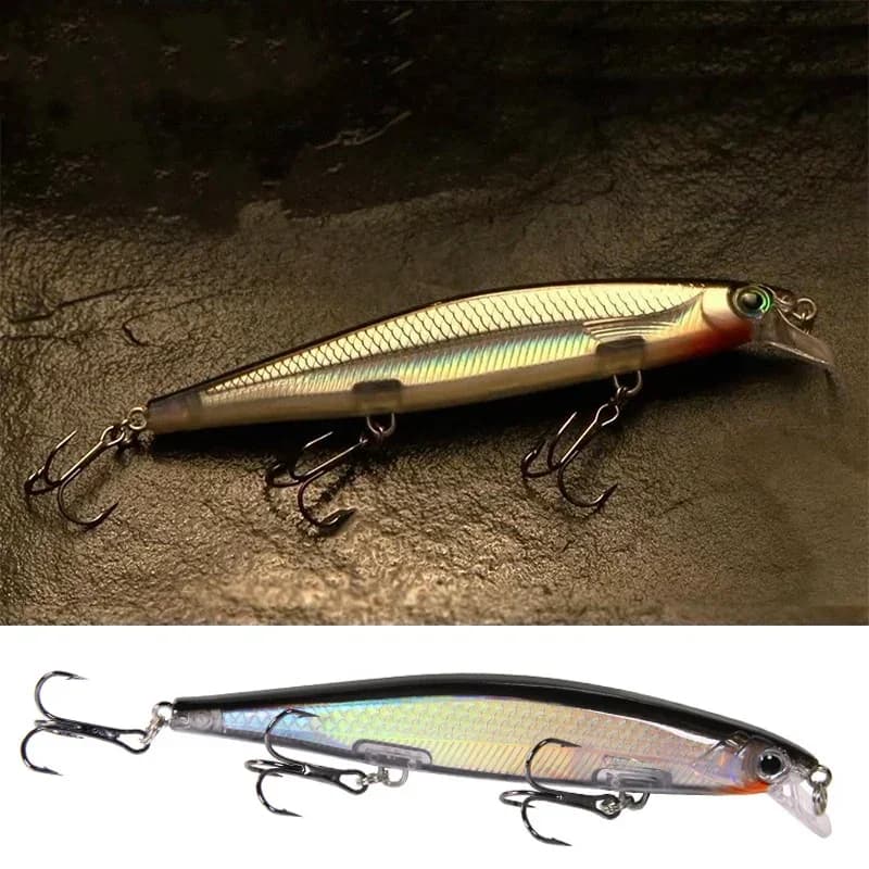 Leurre méné Élde haute qualité, appât Élde type jerkbait avec suspension pour plongée peu profonde, 1 pièce de 13g et 11cm