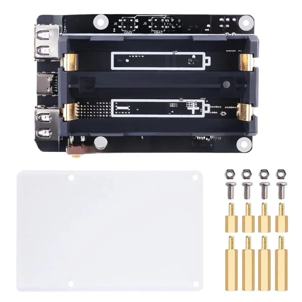 Firmware OTA à distance pour Raspberry Pi 5/4B/3B +/3B/2B/B +/B/A +/A, UPS Plus, avec arrêt automatique, RTC, 2: omètre, alimentation